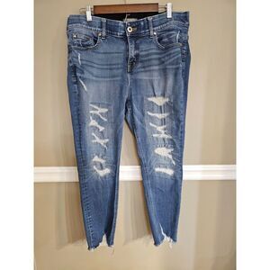 Torrid Bombshell Skinny Jeans Distressed Stretch Denim Size 16S